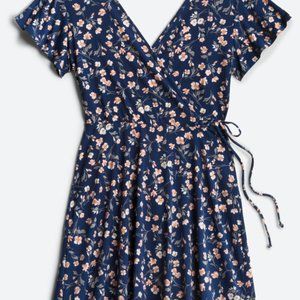 Kaela Faux Wrap Knit Dress